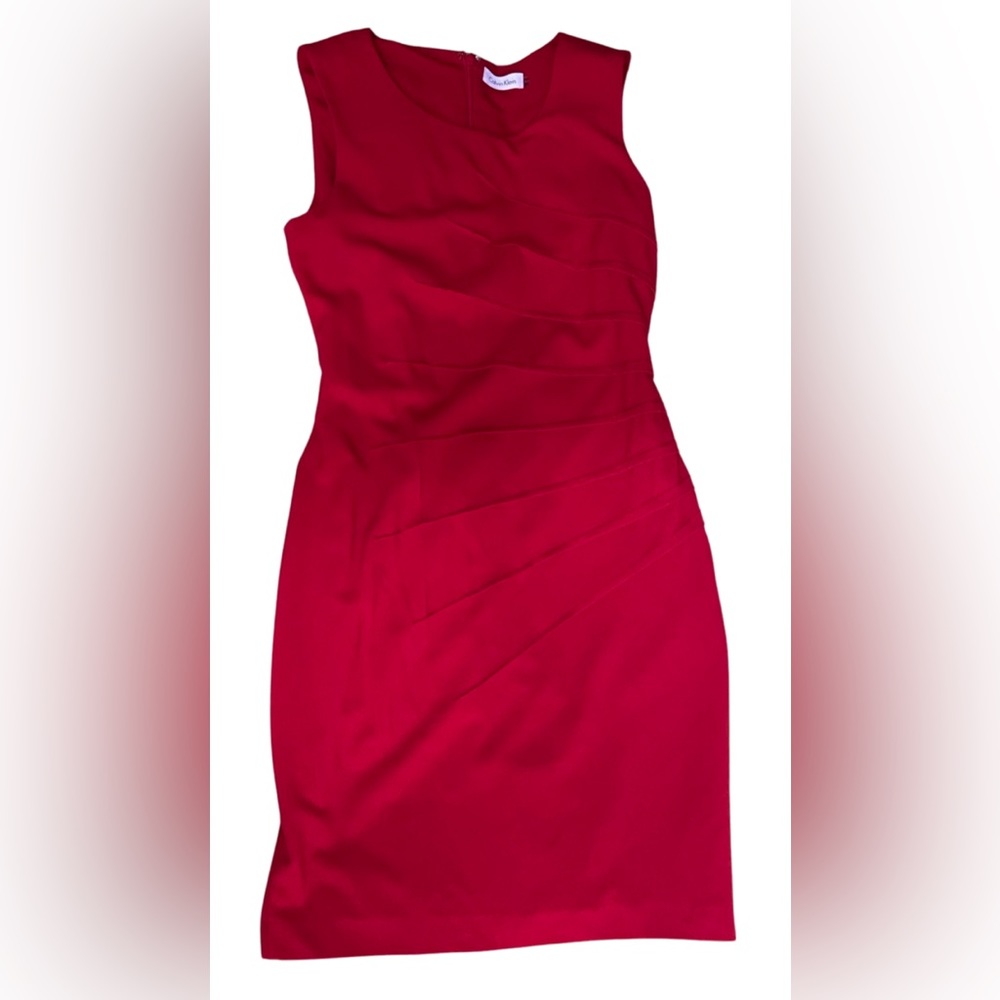 Calvin Klein Women sleeveless Red Dress